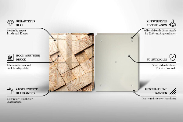 Kryt na stenu pri sporáku Drevené štvorce