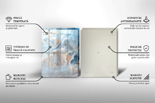 Sklo za varnú dosku Textúra mramoru