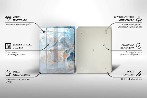 Sklo za varnú dosku Textúra mramoru