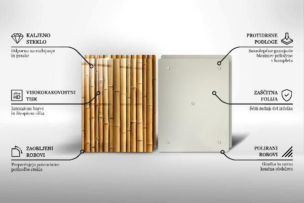 Sklo za varnú dosku Prírodný boho bambus