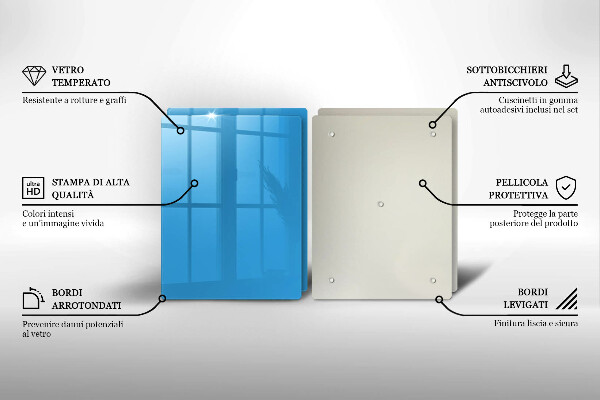 Sklo za varnú dosku Modrá farba