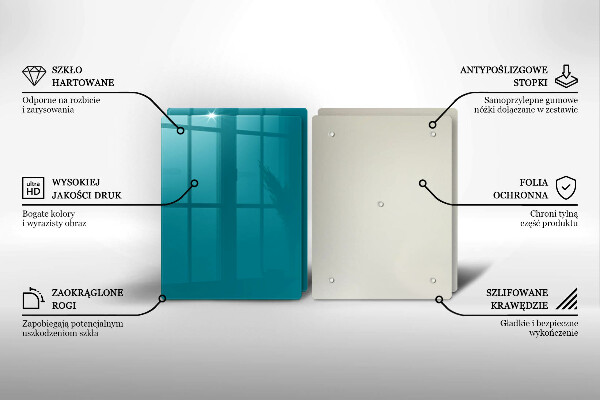 Sklo za varnú dosku tyrkysová