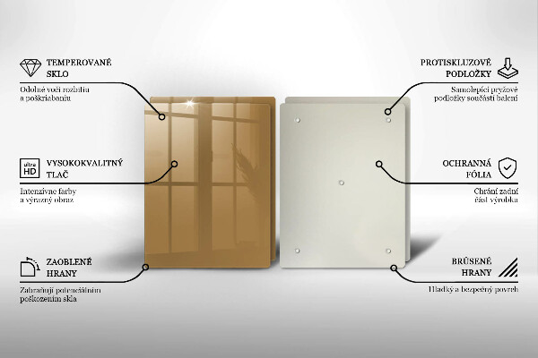 Sklo za varnú dosku Farba béžová