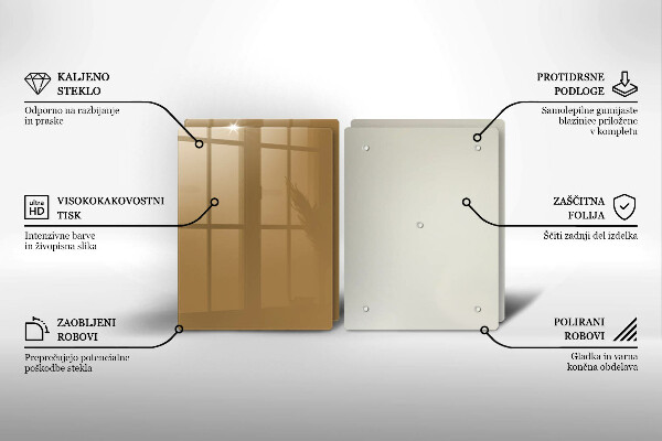 Sklo za varnú dosku Farba béžová