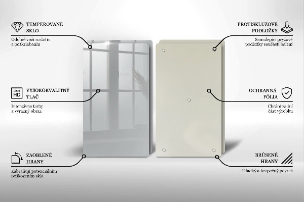 Sklo za varnú dosku Šedá farba