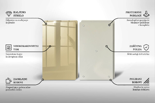 Sklo za varnú dosku Farba béžová