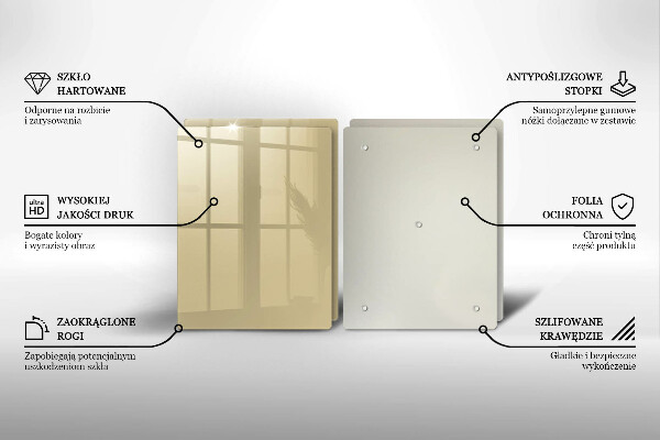 Sklo za varnú dosku Farba béžová