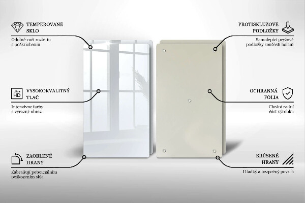 Sklo za varnú dosku biela farba