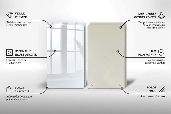 Sklo za varnú dosku biela farba