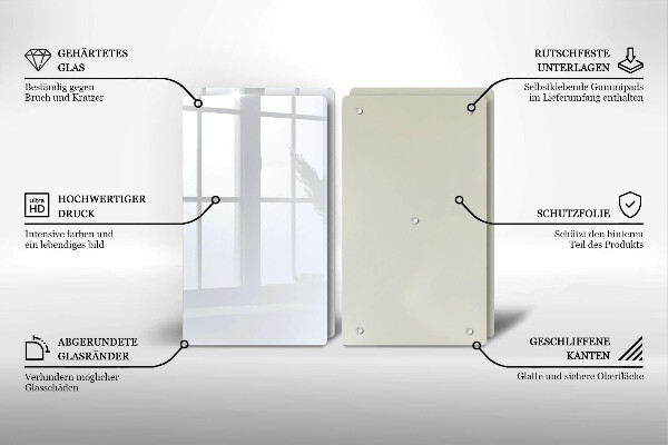 Sklo za varnú dosku biela farba