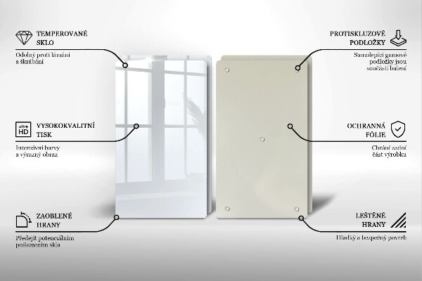 Sklo za varnú dosku biela farba