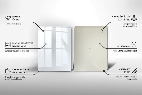 Sklo za varnú dosku biela farba