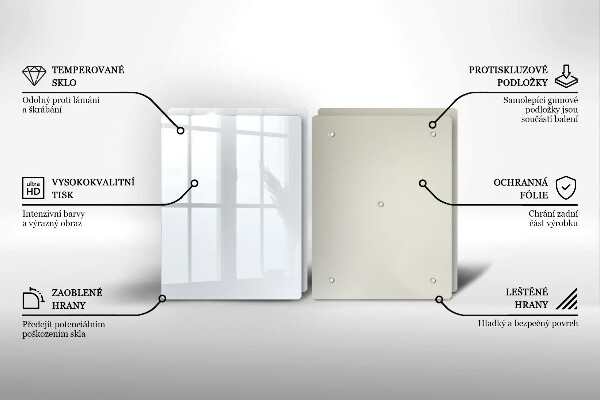 Sklo za varnú dosku biela farba