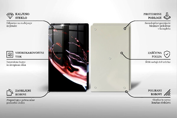 Sklo za varnú dosku Pohárik červeného vína