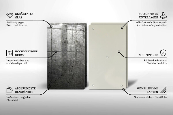 Sklo za varnú dosku Kovová textúra