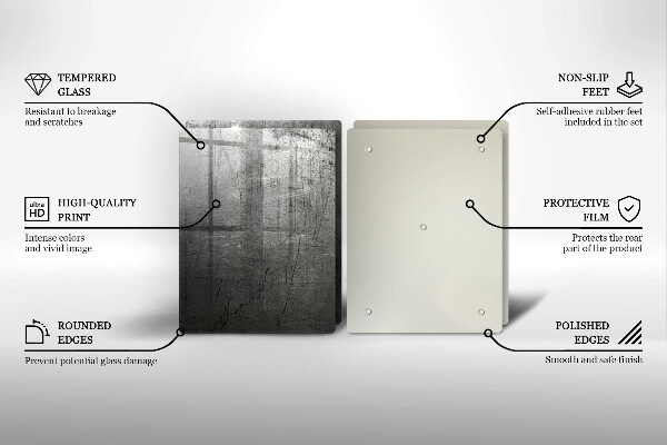 Sklo za varnú dosku Kovová textúra