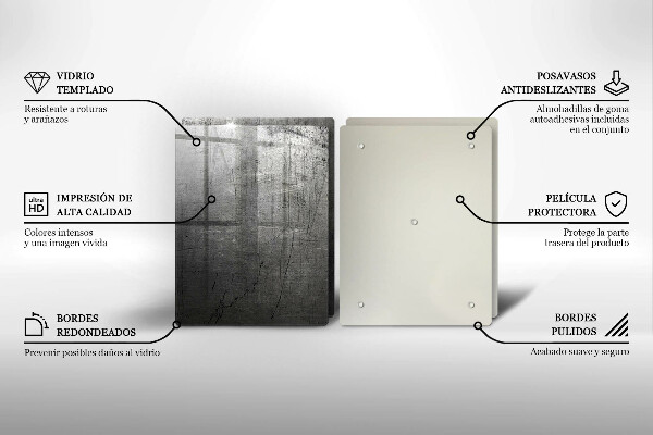 Sklo za varnú dosku Kovová textúra