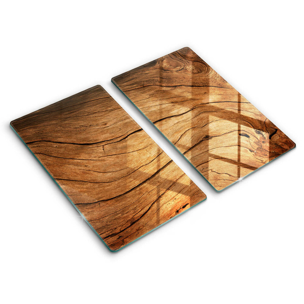Tvrdené sklo za varnú dosku Textúra drevenej dosky