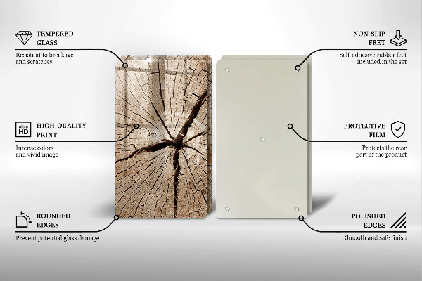 Tvrdené sklo za varnú dosku Prierez stromom