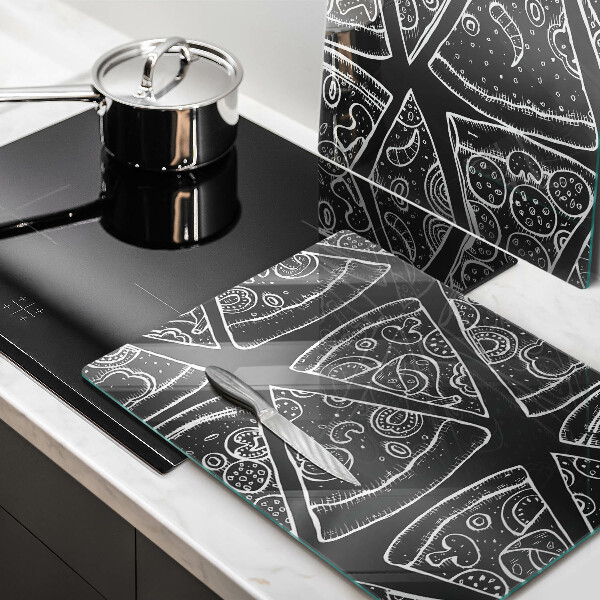 Sklo za varnú dosku Pizza ilustrácie