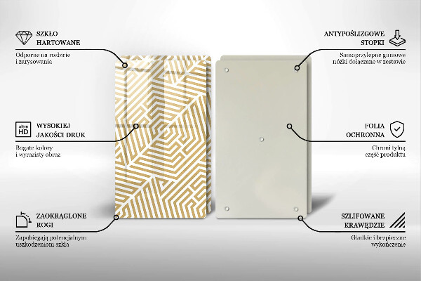 Sklo za varnú dosku Geometrické čiary