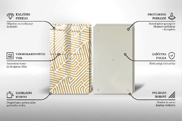 Sklo za varnú dosku Geometrické čiary