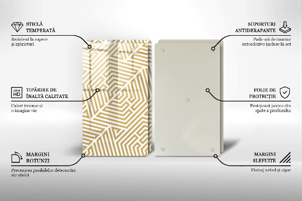 Sklo za varnú dosku Geometrické čiary