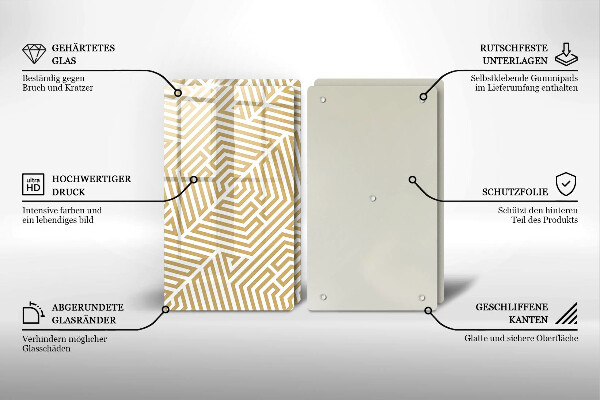 Sklo za varnú dosku Geometrické čiary