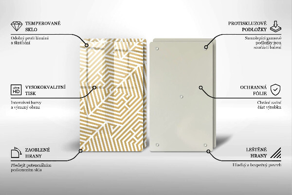 Sklo za varnú dosku Geometrické čiary