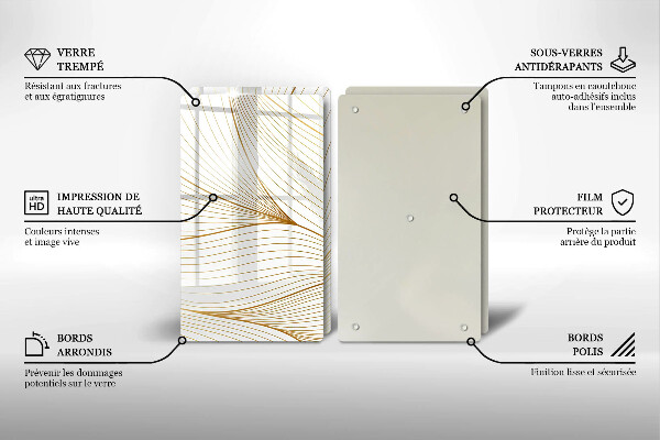 Sklo za varnú dosku Vzor moderných línií