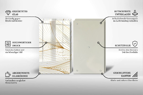 Sklo za varnú dosku Vzor moderných línií