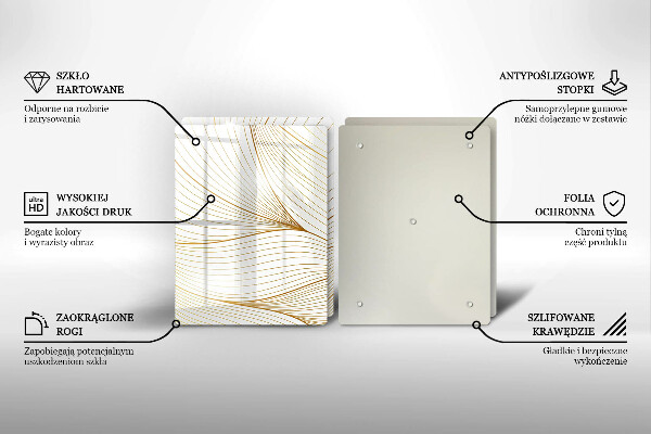 Sklo za varnú dosku Vzor moderných línií