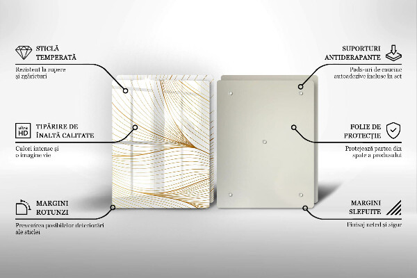 Sklo za varnú dosku Vzor moderných línií