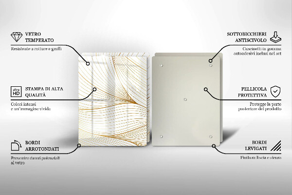 Sklo za varnú dosku Vzor moderných línií