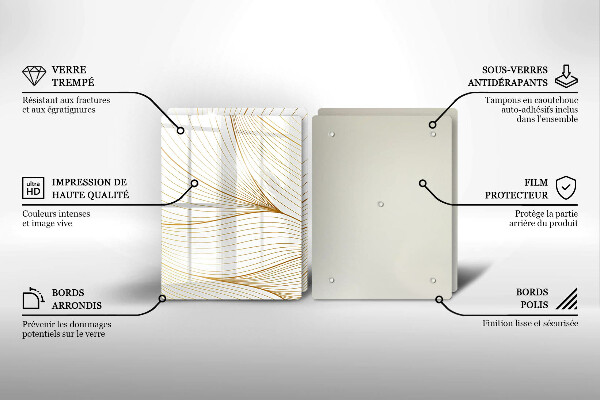 Sklo za varnú dosku Vzor moderných línií