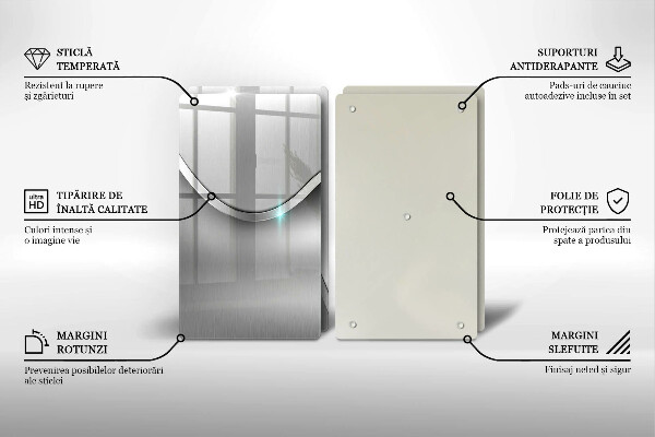 Sklo za varnú dosku Kovová abstrakcia