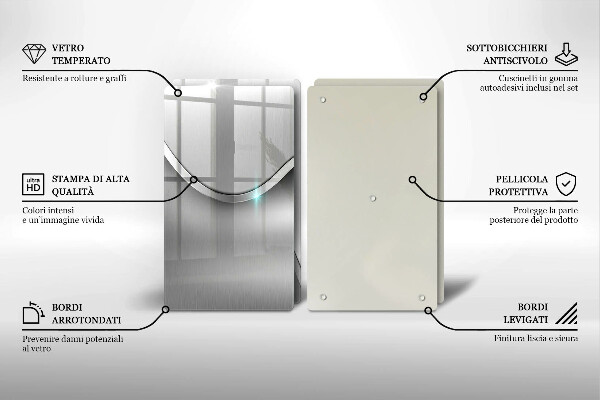 Sklo za varnú dosku Kovová abstrakcia