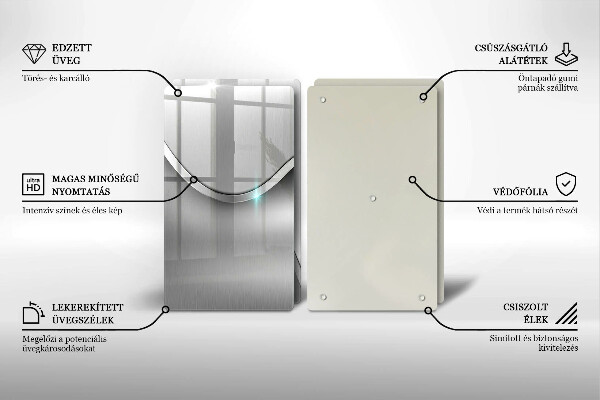 Sklo za varnú dosku Kovová abstrakcia