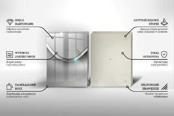 Sklo za varnú dosku Kovová abstrakcia