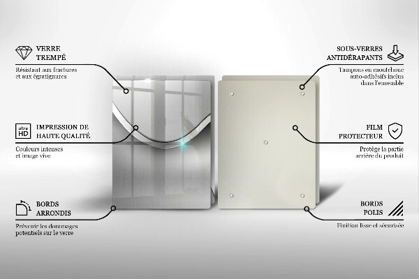 Sklo za varnú dosku Kovová abstrakcia