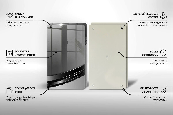 Sklo za varnú dosku Kovová abstrakcia