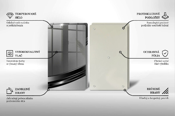 Sklo za varnú dosku Kovová abstrakcia