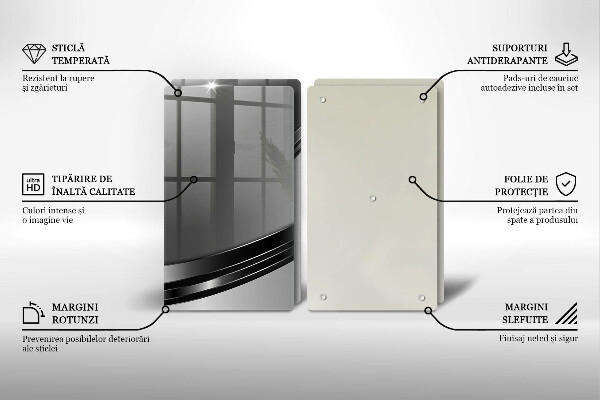 Sklo za varnú dosku Kovová abstrakcia