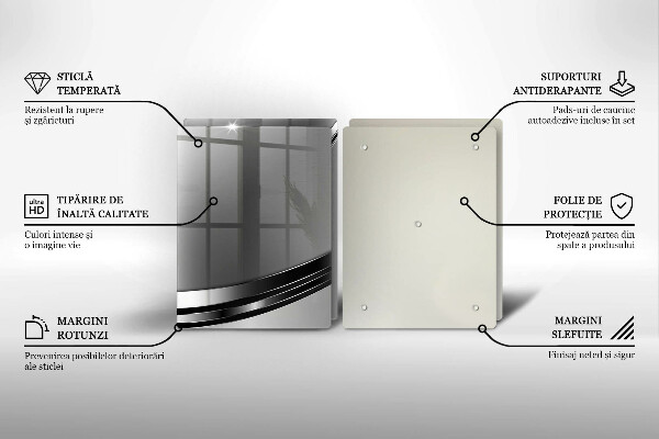 Sklo za varnú dosku Kovová abstrakcia
