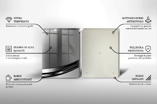Sklo za varnú dosku Kovová abstrakcia