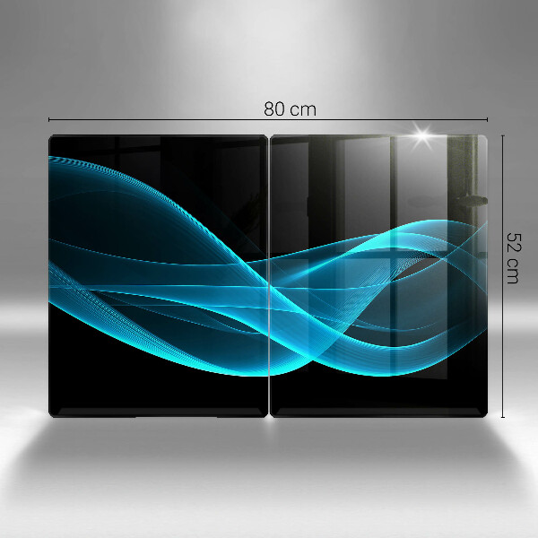 Sklo za varnú dosku Modrá abstrakcia