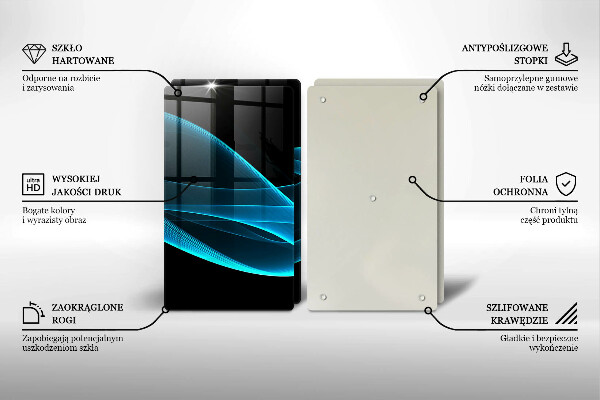 Sklo za varnú dosku Modrá abstrakcia