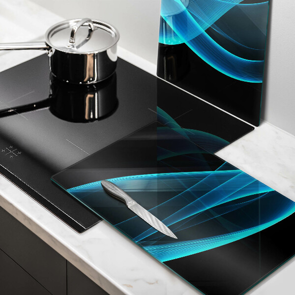 Sklo za varnú dosku Modrá abstrakcia