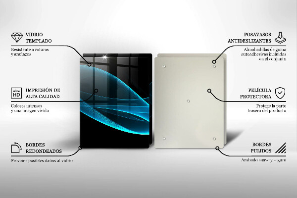 Sklo za varnú dosku Modrá abstrakcia