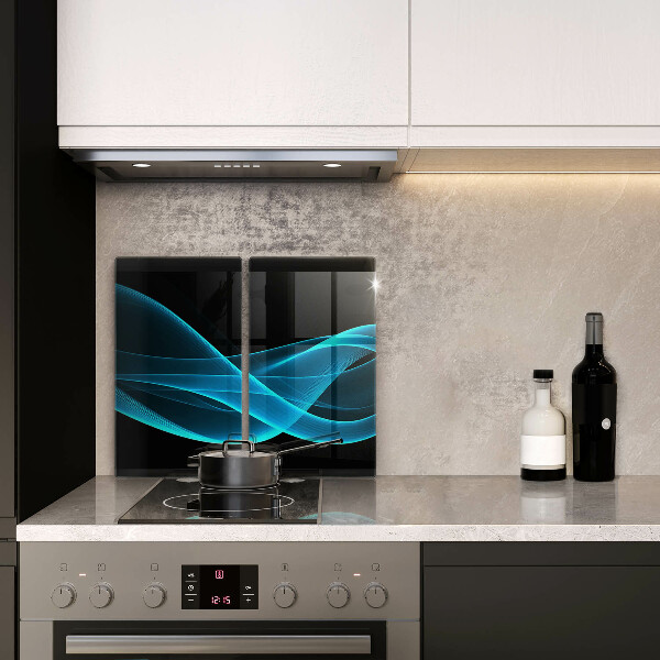 Sklo za varnú dosku Modrá abstrakcia